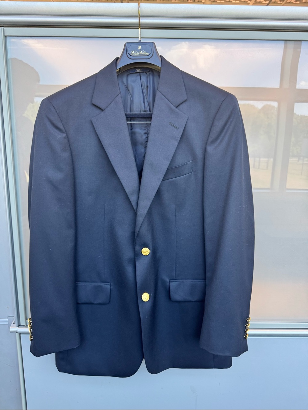 Brooks Brothers Navy Blazer with Gold Buttons